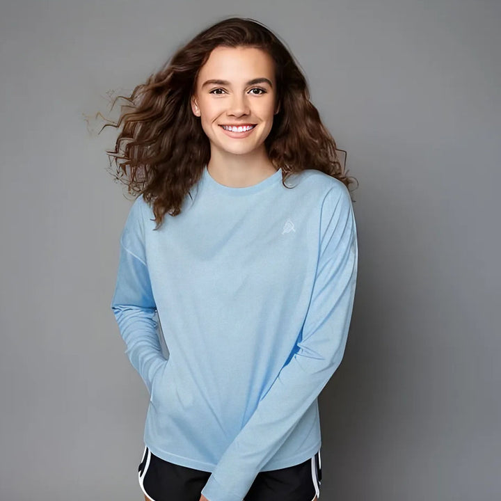 Aerobliss, long sleeve pickleball shirt - light blue