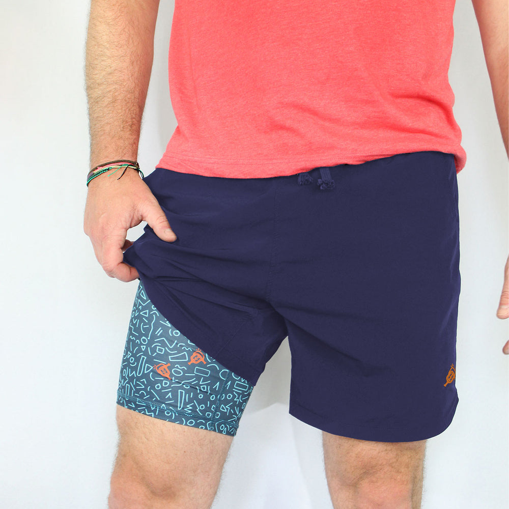 Men's Pickleball Shorts with Pockets and built-in compression liner | Court Clash Edition