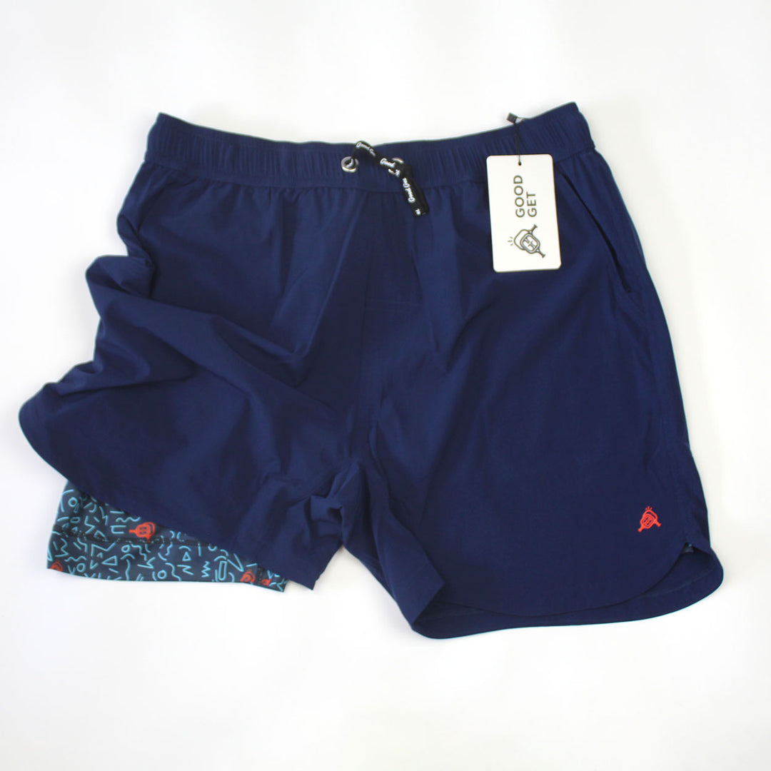 Men's Pickleball Shorts with Pockets and built-in compression liner | Court Clash Edition