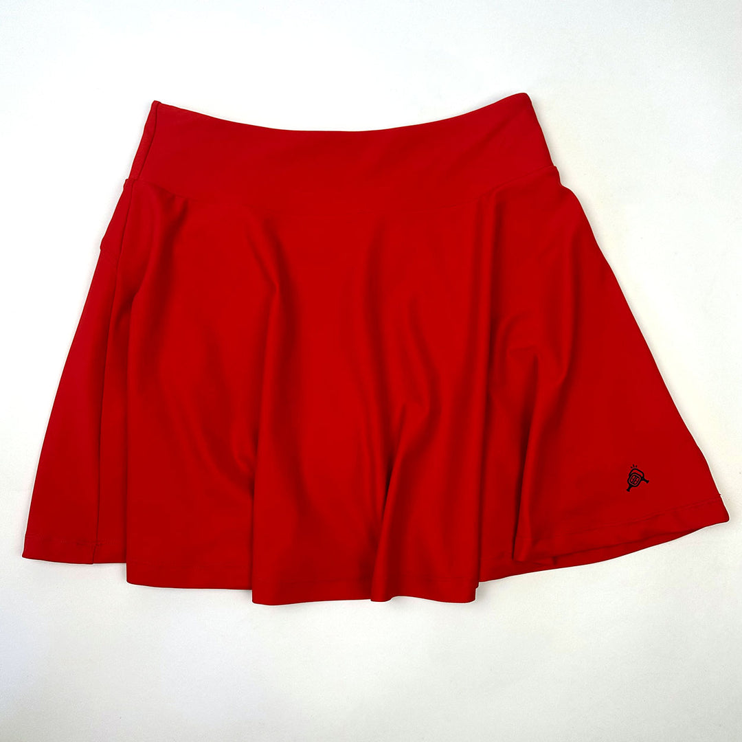 Women's Pickleball Skirt with Pockets and built-in shorts | Rally Red Edition